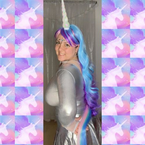 31 DAYS OF COSTUMES Day 14 Unicorn silver bodysuit, leggings and skirt in adult size M/L, the horn, 