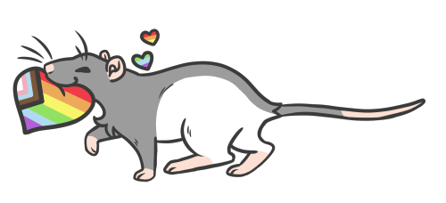 nabdeart: I made pride rats!!You can get them in stickers, phone cases, totes, prints, and more on m