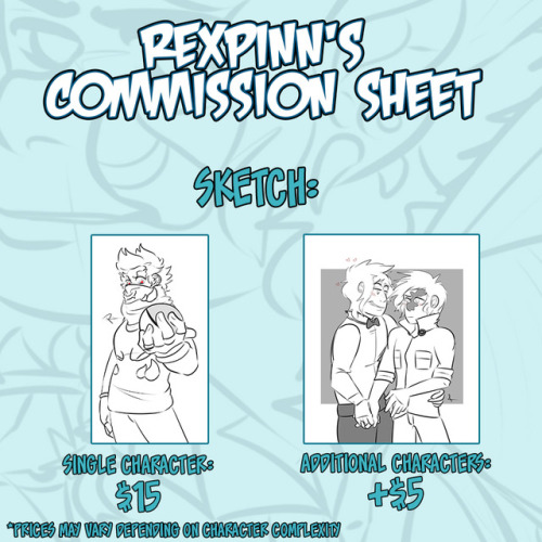 Sex rexpinn:  My commissions are live again!email pictures