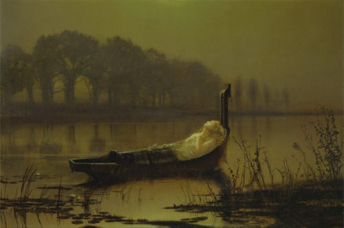 The Lady of Shalott (c.1875 / Oil on canvas) - John Atkinson Grimshaw