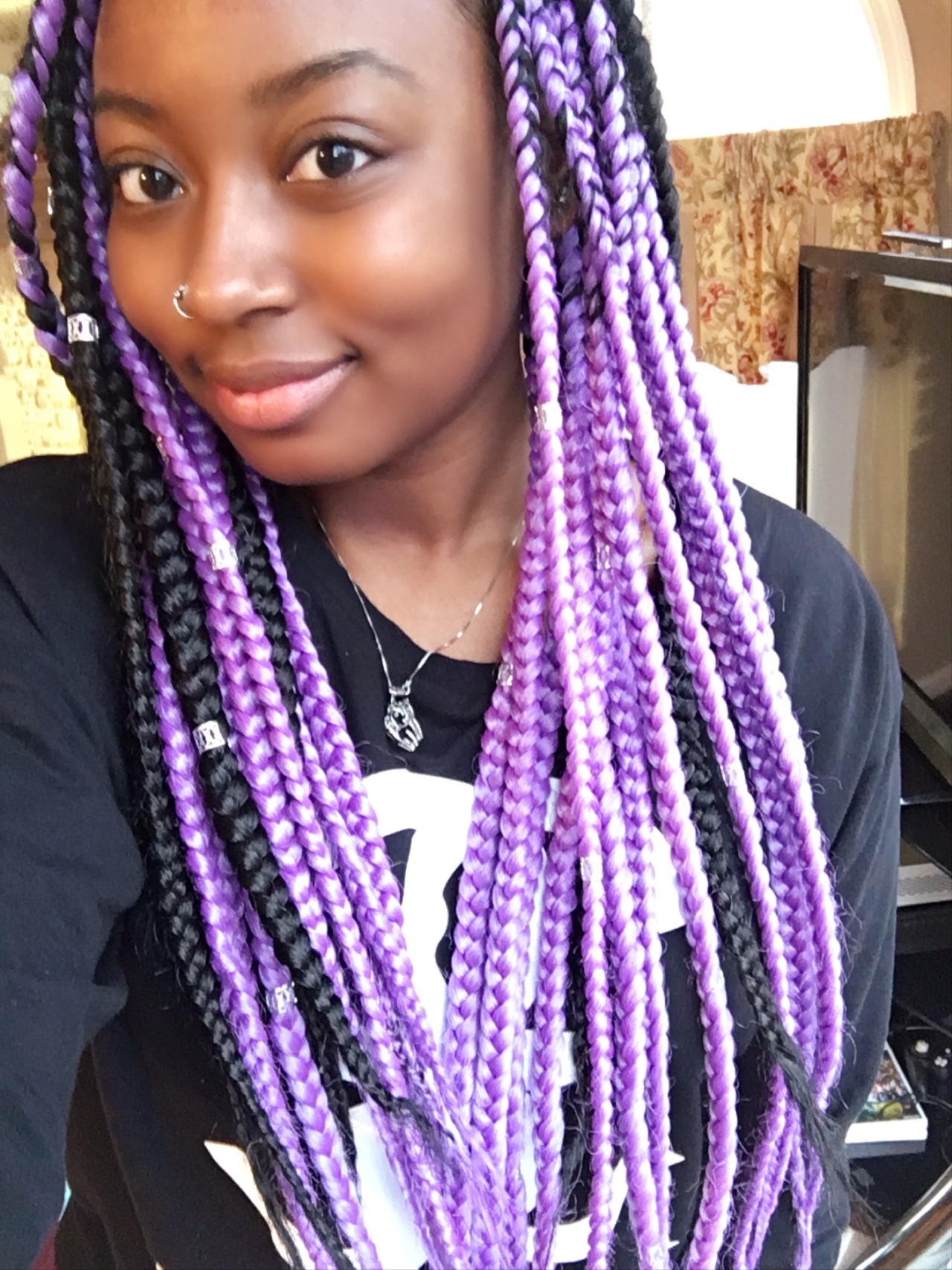 melanated-munchkin:  neverc0ntent:  melanated-munchkin:Goodbye grey boxbraids! Hello