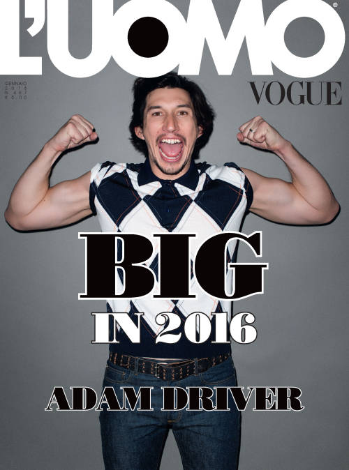 edenliaothewomb:Adam Driver, photographed by Terry Richardson for L’Uomo Vogue, Jan 2016.