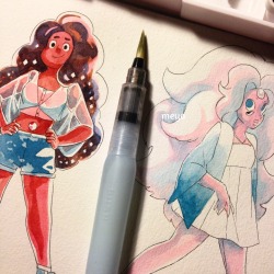 cinnamonroell:  cousaten:  Fashion Fusion!  This is how I DREAM of using that crayola 12PACK…..