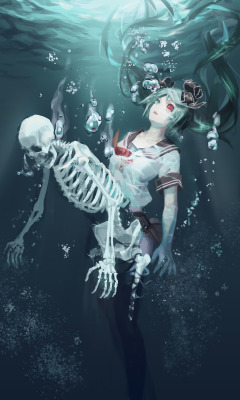 monochrome-miku:  “骸音“ by 裏有-Ryon*Permission