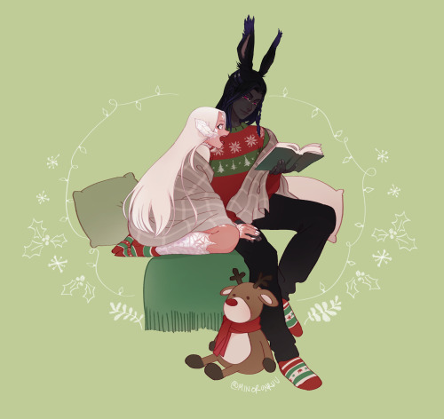 Merry Christmas to all from Verdandir and Davir!Commission by: @minoruru