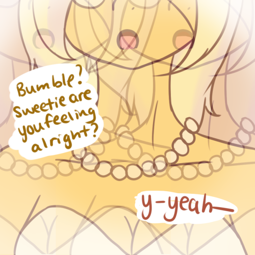 ask-bumble-buzz:  Bumble thinking: …They’re warm and soft… BLUSHING INTENSIFIES  X3!