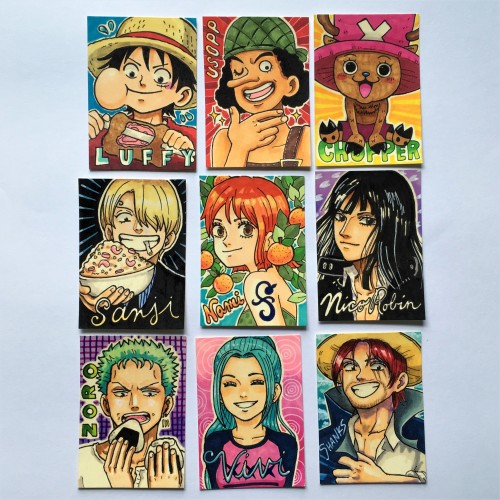 My One Piece small card collection for a friend of mine! I don’t know some of these characters