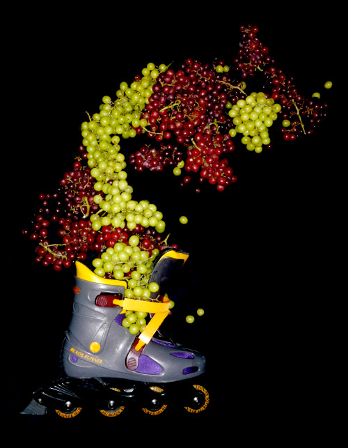 Rollerblade With Grapes