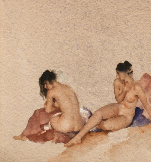 fordarkmornings: Details from The Mutinous Maids William Russell Flint (Scottish, 1880-1969) Wa