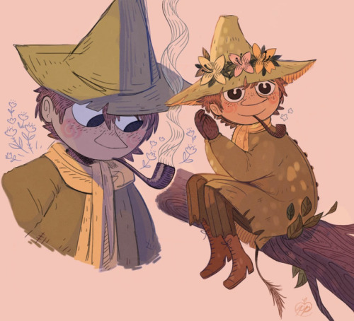 passionpeachy: moomee and snufkee doodles from twitter