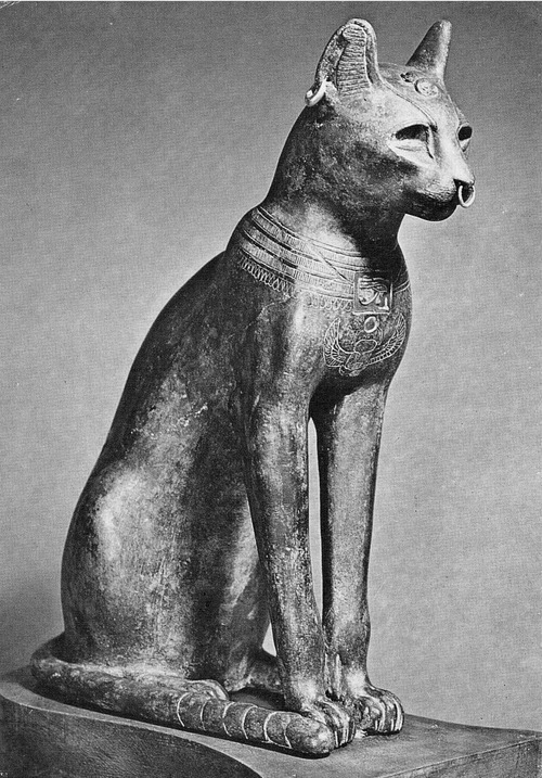 grandegyptianmuseum:Statue of BastetStatue of the cat goddess Bastet or bast, aka Gayer-Anderson cat