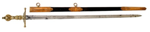 victoriansword:British Royal Company of Archers Officer’s Sword77.5cm broadsword blade by Stewart 88