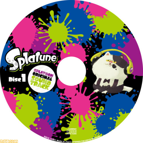 pkjd-moetron:  Splatoon two-disc OST CD jacket cover. 61 tracks total. 4 alternative covers will be included. Available October 21st. 