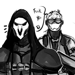 punnifullife:  i like to imagine when reaper aint being just edge, that he’s as snarky as ever. Kinda like Trevor from gtav which is where all the lines are from