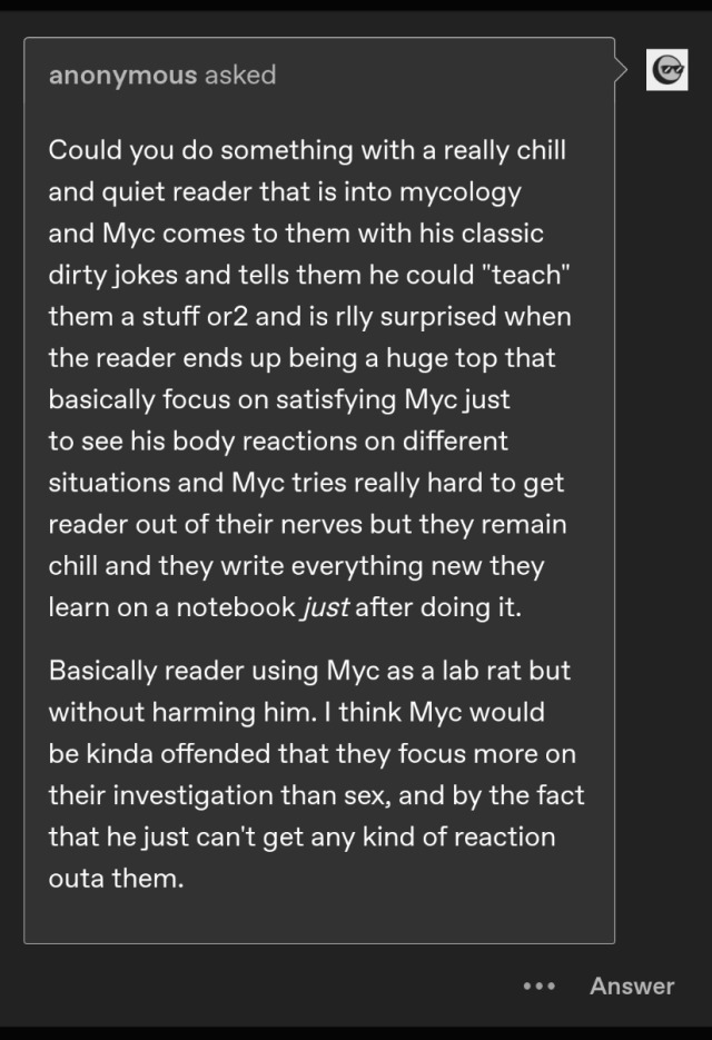 Myc X Reader On Tumblr