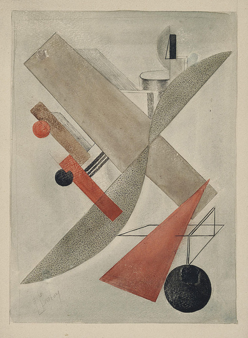 blastedheath:
“ El Lissitzky (Russian, 1890-1941), Study for Globetrotter, c.1920. Watercolour, gouache and pencil on paper, 23 x 17 cm.
”