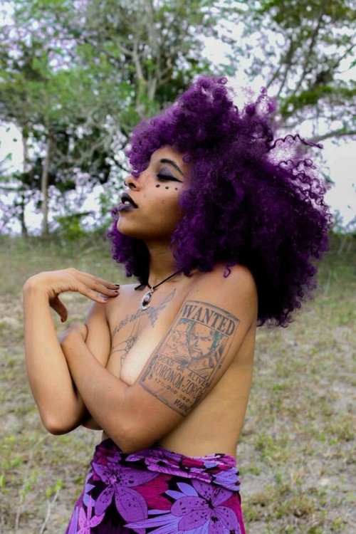 melaesthetic-eccentric:Melanin/ Purple Fro