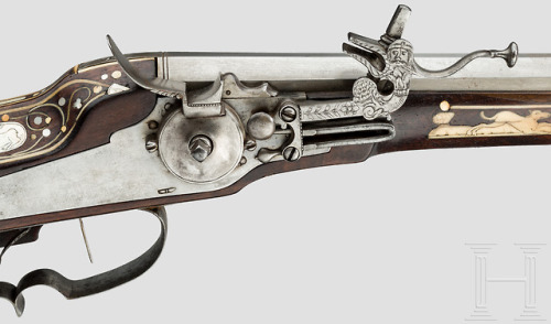 peashooter85:Bone mounted wheel-lock rifle, German, circa 1650.from Hermann Historica