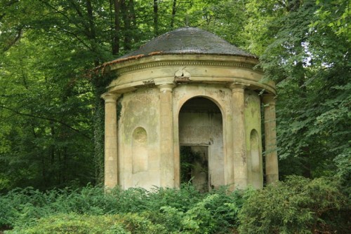 abandoned-playgrounds: The Tartar Tent, the Gothic Church, Temple to the God Pan, the Ruined column 