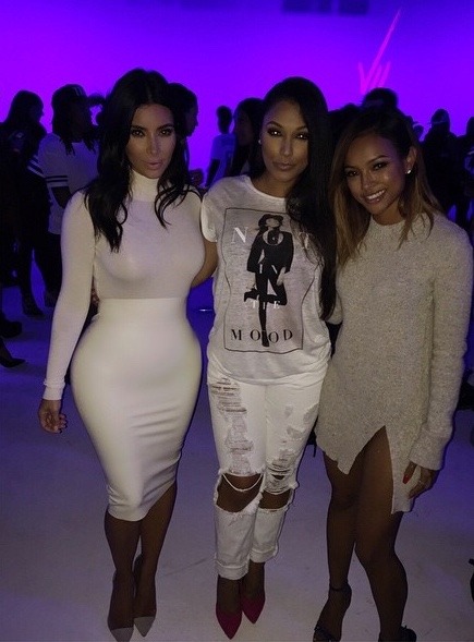 kimkanyekimye:
“ kimkardashian: #FBF last week with these beauties @missjackson @karreuche 💋
”