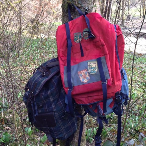 Love my vintage Gant Rugger Rucksack with patches - ideal for hiking … In the city jungle too
