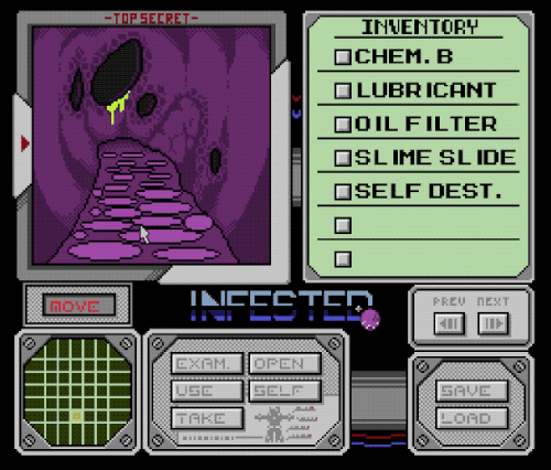 freegameplanet:Infested is a funny NES styled pulp Sci-Fi horror adventure game with lots of ways to