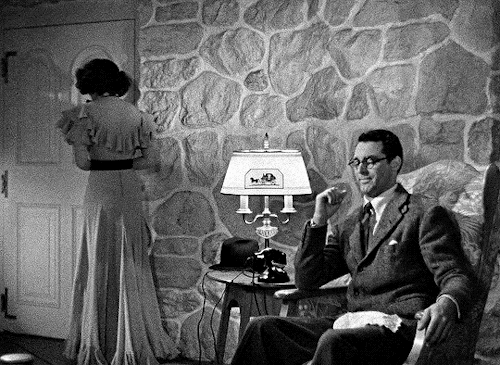 Katharine Hepburn & Cary Grant In Bringing Up Baby (1938) Dir. Howard Hawks  