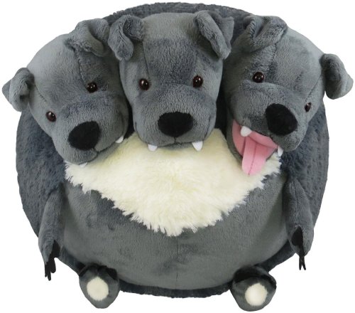 itswrittenintheshinyorbthings: coolthingsyoucanbuy: Squishable Cerberus - 15&quot; @10-dutchies-