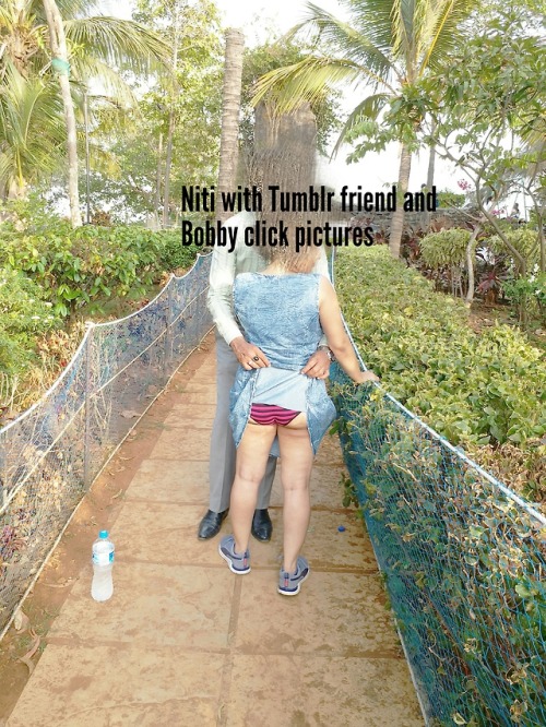 niti-bobby007: Niti with Tumblr friend and Bobby click pictures outdoor fun