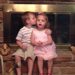 He loves his sissy!  (at Gannon&rsquo;s Lakeside Getaway)
