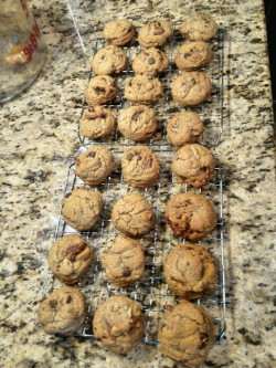 Rainy day cookies. Chocolate and peanut butter