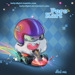 holyelfgirl:  Poro Kart, my entry for Riot contest ^-^