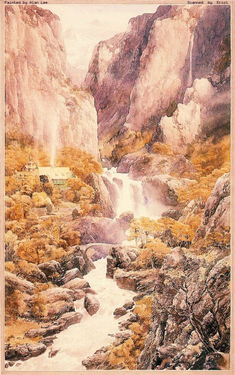 tolkienillustrations:Rivendell by Alan Lee