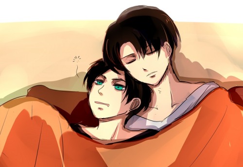 sasuke-heichou:  RAK(ラク) [please do not remove source]   Eren can not believe their situation