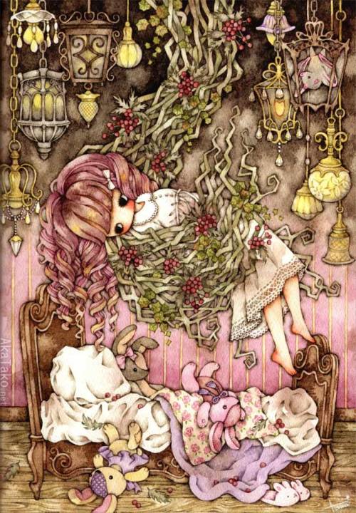 &ldquo;Force majeure&rdquo; painting by Tama is an illustration in &ldquo;Nighttime Dream Flight&rdq