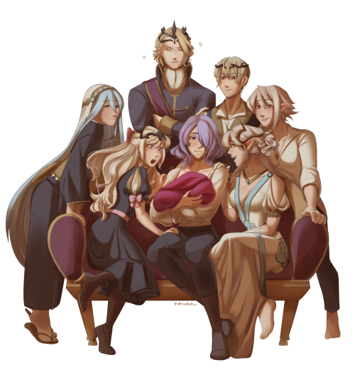 littledashdraws: late entry for nohr family week day 6 – future! everybody wants to hold the first n