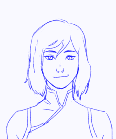 maveartworks:  A scrapped loop animation of Korra shaking her new bob I did with TVpaintAnimation. nonetheless she looks adorable. <3