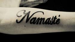 fuckyeahtattoos:  Tattoo done by Ricky in Westfield, Massachusetts. “Namaste” Got this after I got out of rehab. My inspiration, and still clean. &lt;3