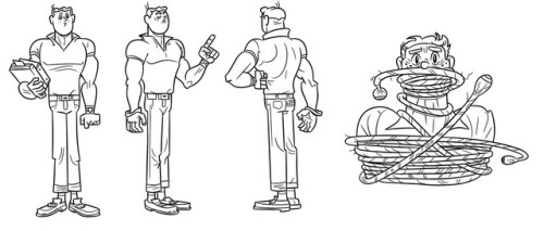 Sym-bionic Titan model sheets and poses