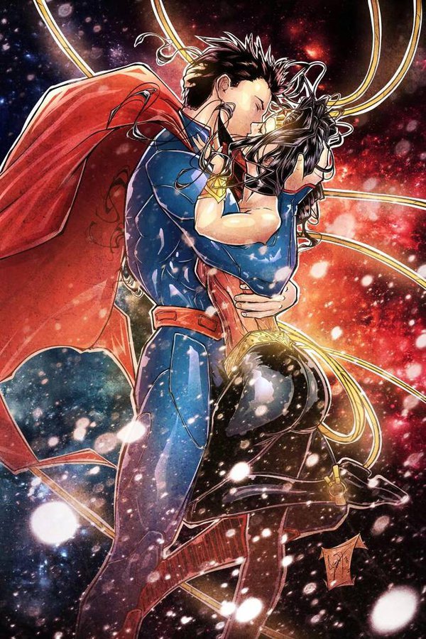 hellyeahsupermanandwonderwoman:  #Superman #WonderWoman #Love #Kiss“It is the passion