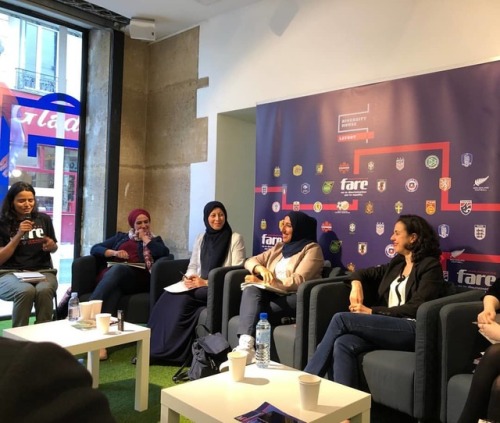 Was thrilled to be part of a panel at @farenet Diversity House to discuss hijab, football and the FF