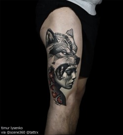 tattrx:  Our friends at @scene360 have named their Top Tattooers for 2015 Featured: Timur Lysenko | Poland   See more: illusion.scene360.com  