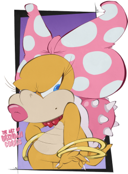 brendancorris:  Well, the Koopalings in general are some of my favorite Nintendo characters, so it only makes sense that the one female Koopaling would be one of my favorite Ninty girls. This “kootie pie” is a sassy little brat with killer bracelets