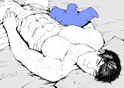 puppyboltfield:  evinist:  Sleeping Grayson