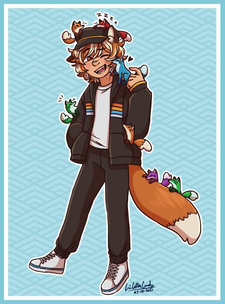 ✦AriCottonCandy✦ — Fundy with tiny foxes! I like the idea that