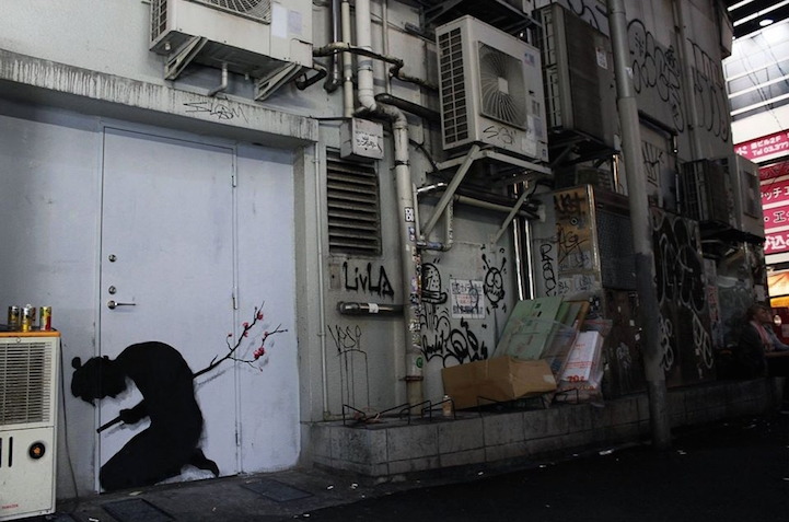 mymodernmet:   Pejac’s Playful Paintings on the Streets of Tokyo Pay Tribute to