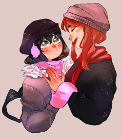 okaykois: my secret santa gift for @destiny-arts !! i did this w @boku-no-secret-santa   everyone should check out her art btw its rly good 