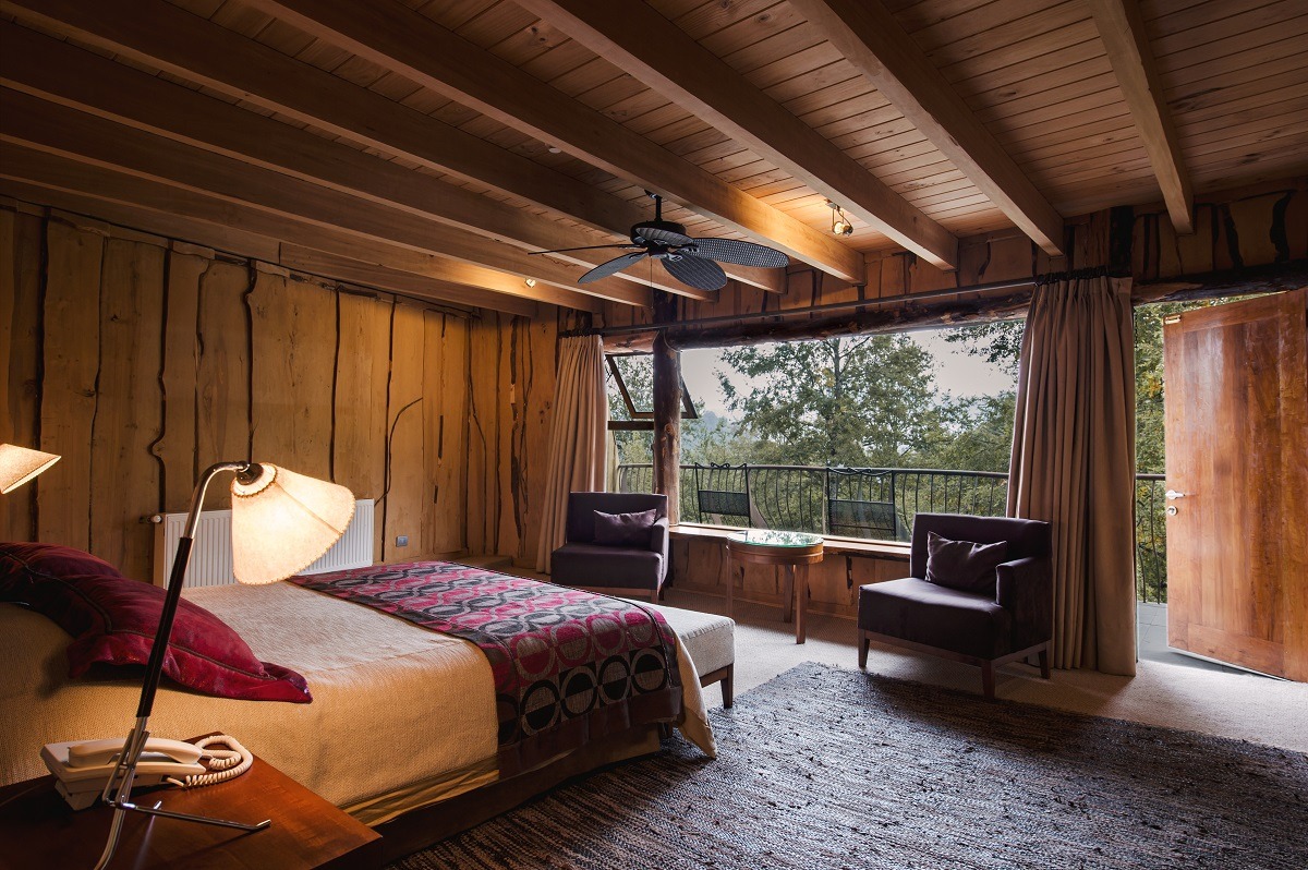 luxuryaccommodations:  Nothofagus Hotel &amp; Spa - ChileBuilt almost entirely