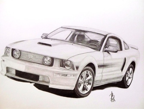 First time drawing a car a few years ago.