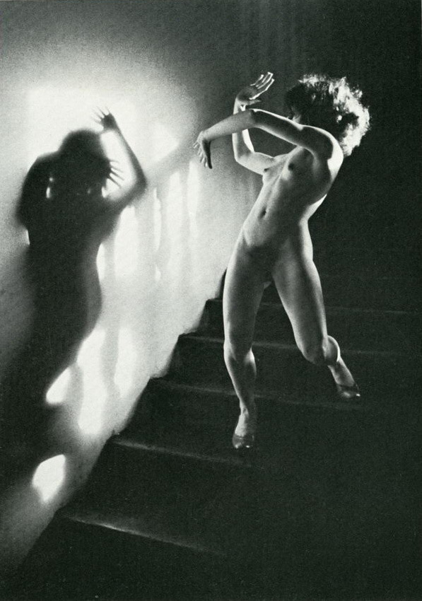 last-picture-show: Claude van Degryse, Femme dans un Escalier, 1976